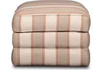 paxton multi color striped ottoman   