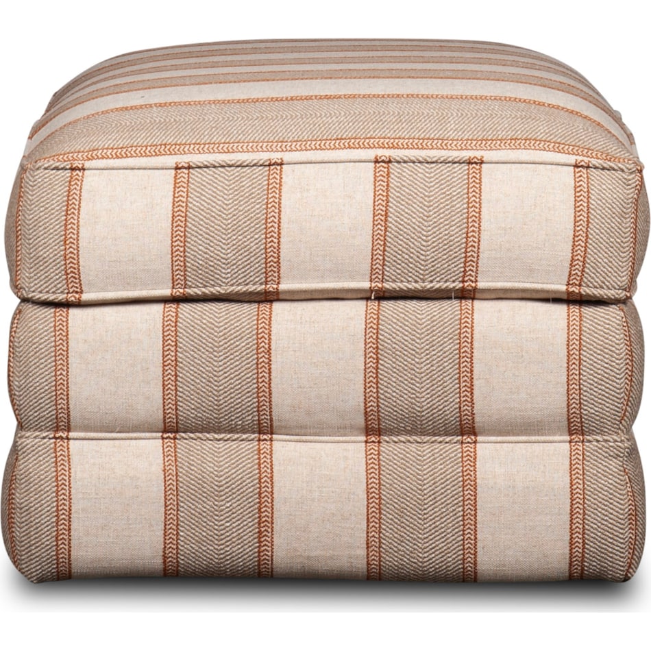 paxton multi color striped ottoman   