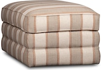 paxton multi color striped ottoman   