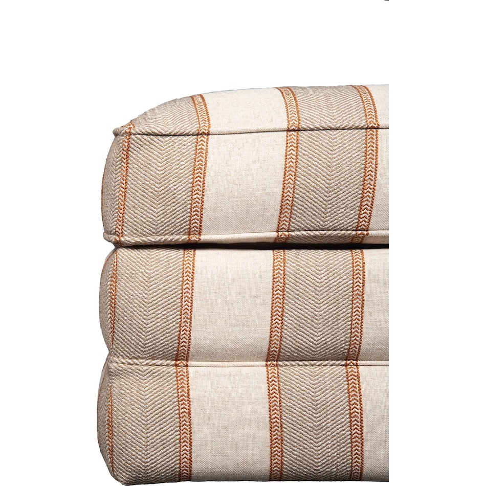 paxton multi color striped ottoman   