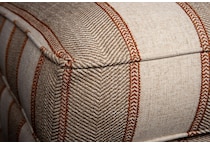 paxton multi color striped ottoman   