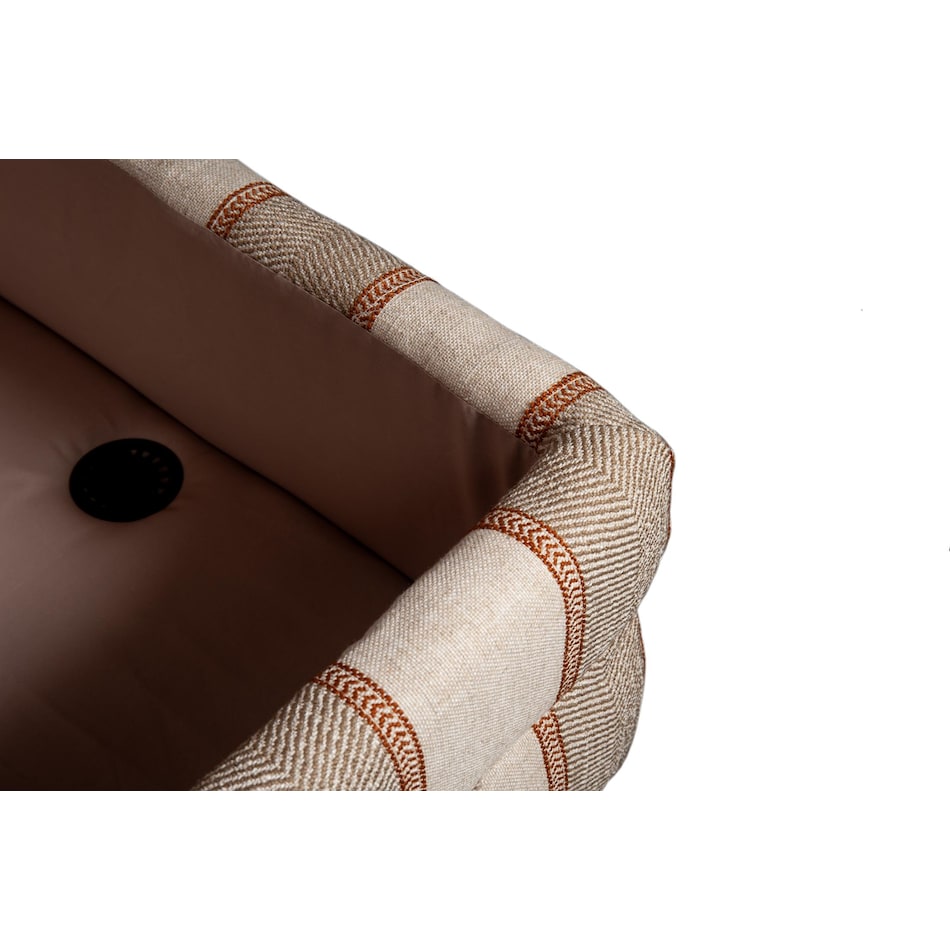 paxton multi color striped ottoman   