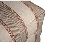 paxton multi color striped ottoman   