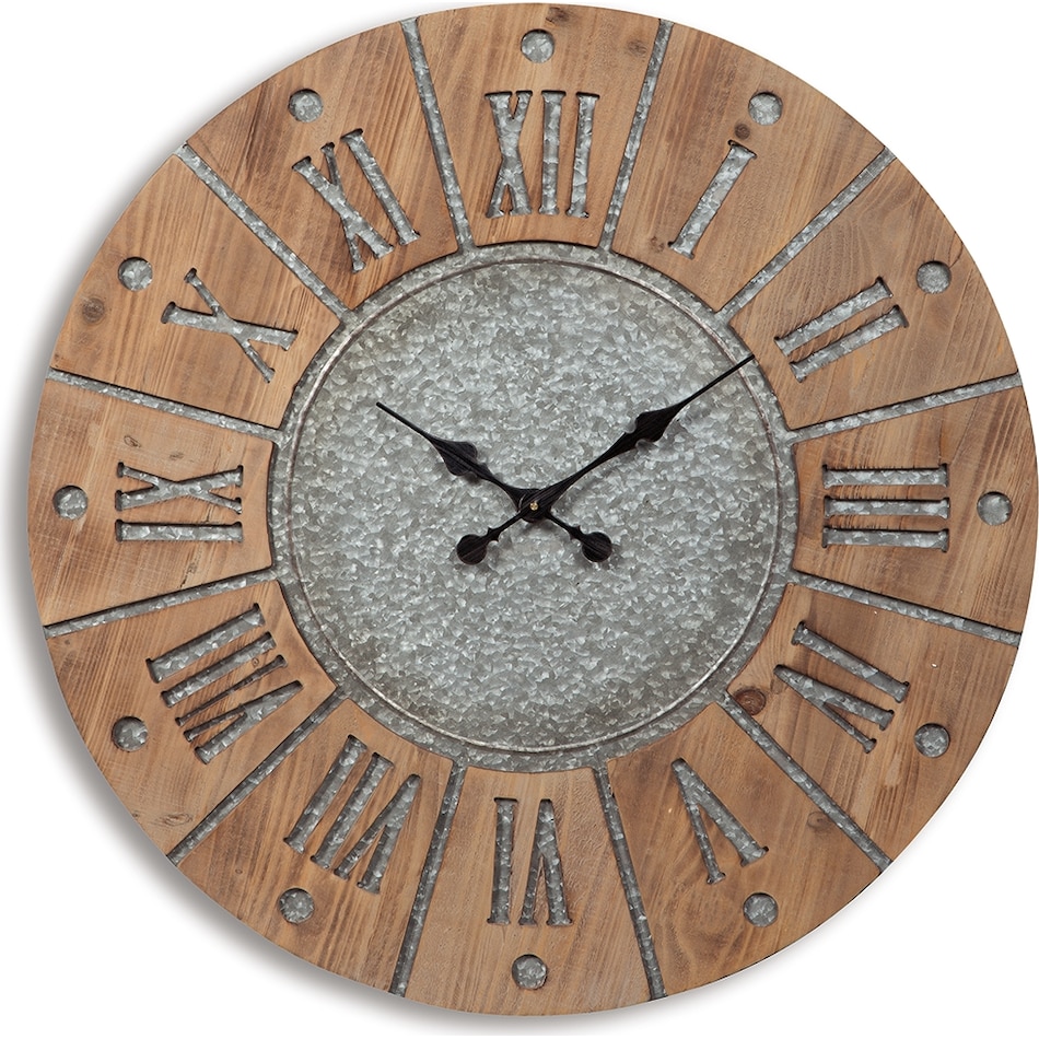 payson antique grey natural clock   