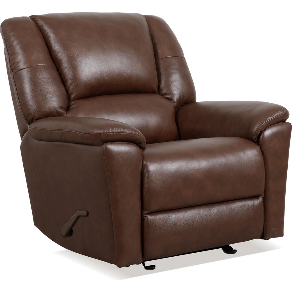 perfect match brown leather wall recliner   