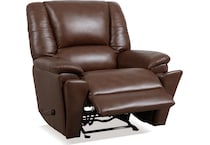 perfect match brown leather wall recliner   