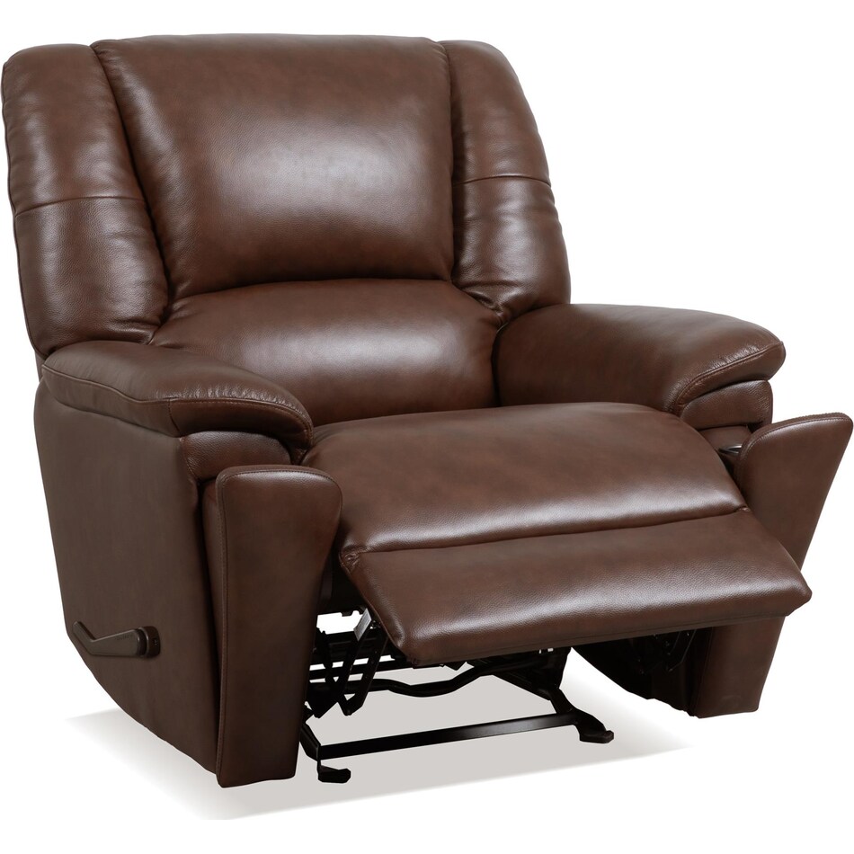 perfect match brown leather wall recliner   