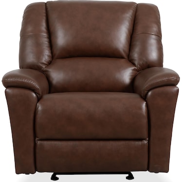 PERFECT MATCH MALONEY LEATHER GLIDER RECLINER BY FLEXSTEEL