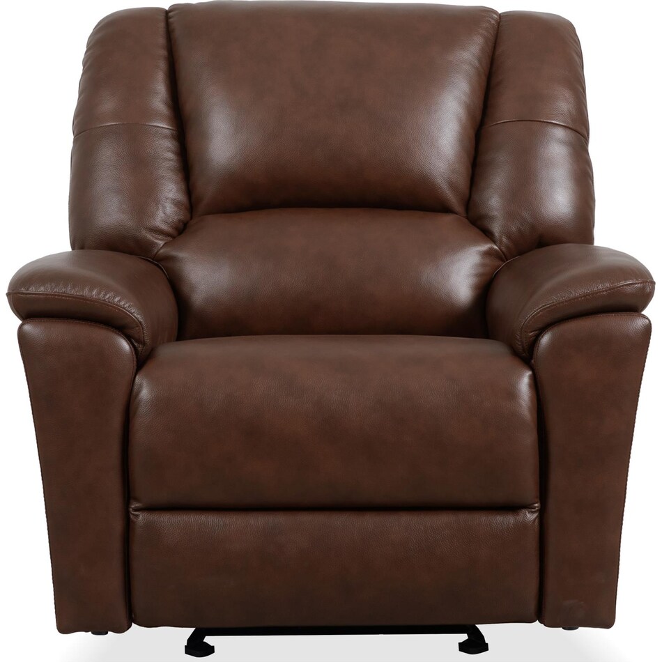 perfect match brown leather wall recliner   