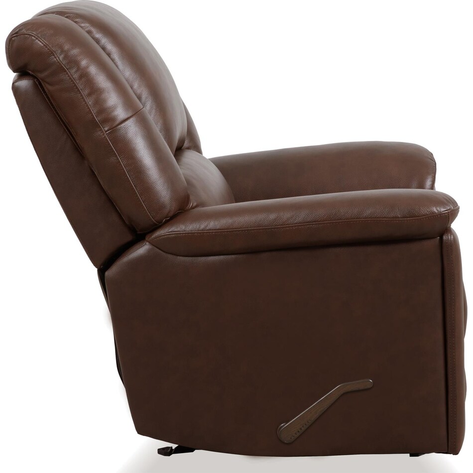 perfect match brown leather wall recliner   