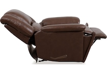 perfect match brown leather wall recliner   