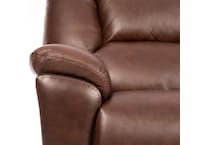 perfect match brown power leather wall recliner   