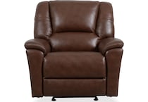 perfect match brown power leather wall recliner   