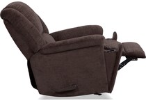 perfect match brown power swivel glider recliner   