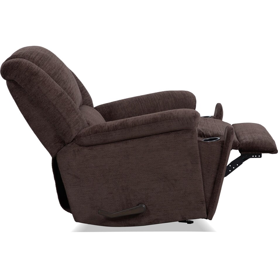 perfect match brown power swivel glider recliner   