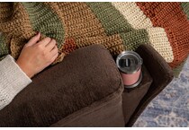 perfect match brown power swivel glider recliner   