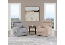 perfect match brown swivel glider recliner   