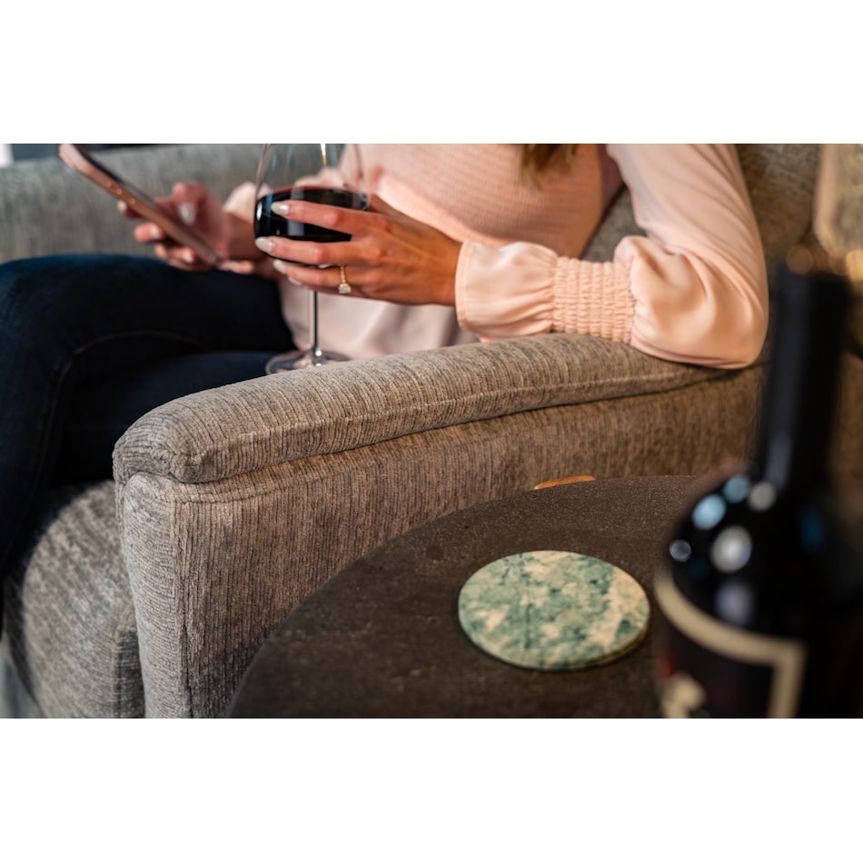perfect match grey swivel glider recliner   