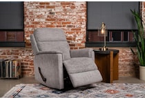 perfect match grey swivel glider recliner   