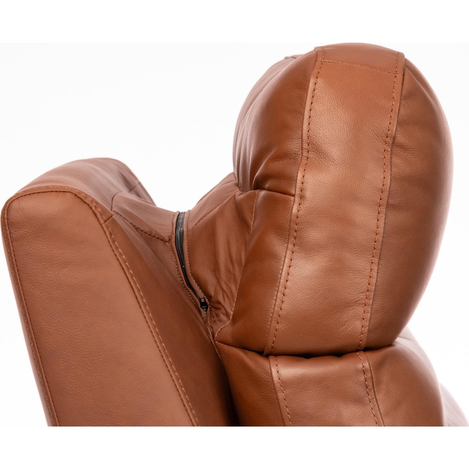 perfect match hickory power leather swivel glider recliner   