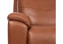 perfect match hickory power leather swivel glider recliner   