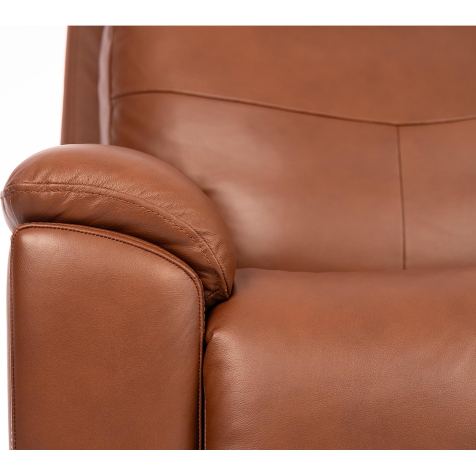 perfect match hickory power leather swivel glider recliner   
