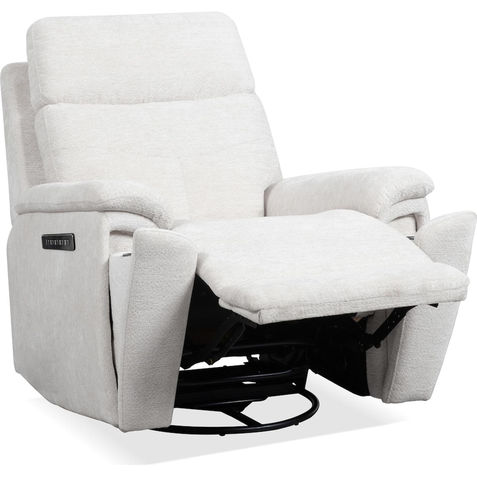 perfect match pearl power swivel glider recliner   