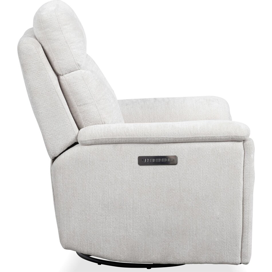 perfect match pearl power swivel glider recliner   