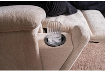 perfect match white power swivel glider recliner   