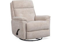 perfect match white swivel glider recliner   