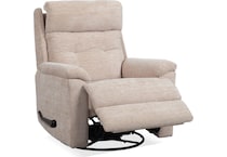 perfect match white swivel glider recliner   