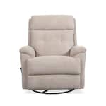 perfect match white swivel glider recliner   