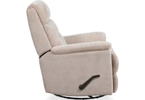 perfect match white swivel glider recliner   