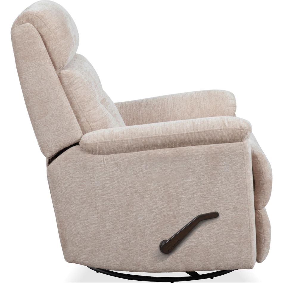 perfect match white swivel glider recliner   