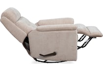 perfect match white swivel glider recliner   