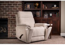 perfect match white swivel glider recliner   