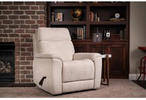 perfect match white swivel glider recliner   