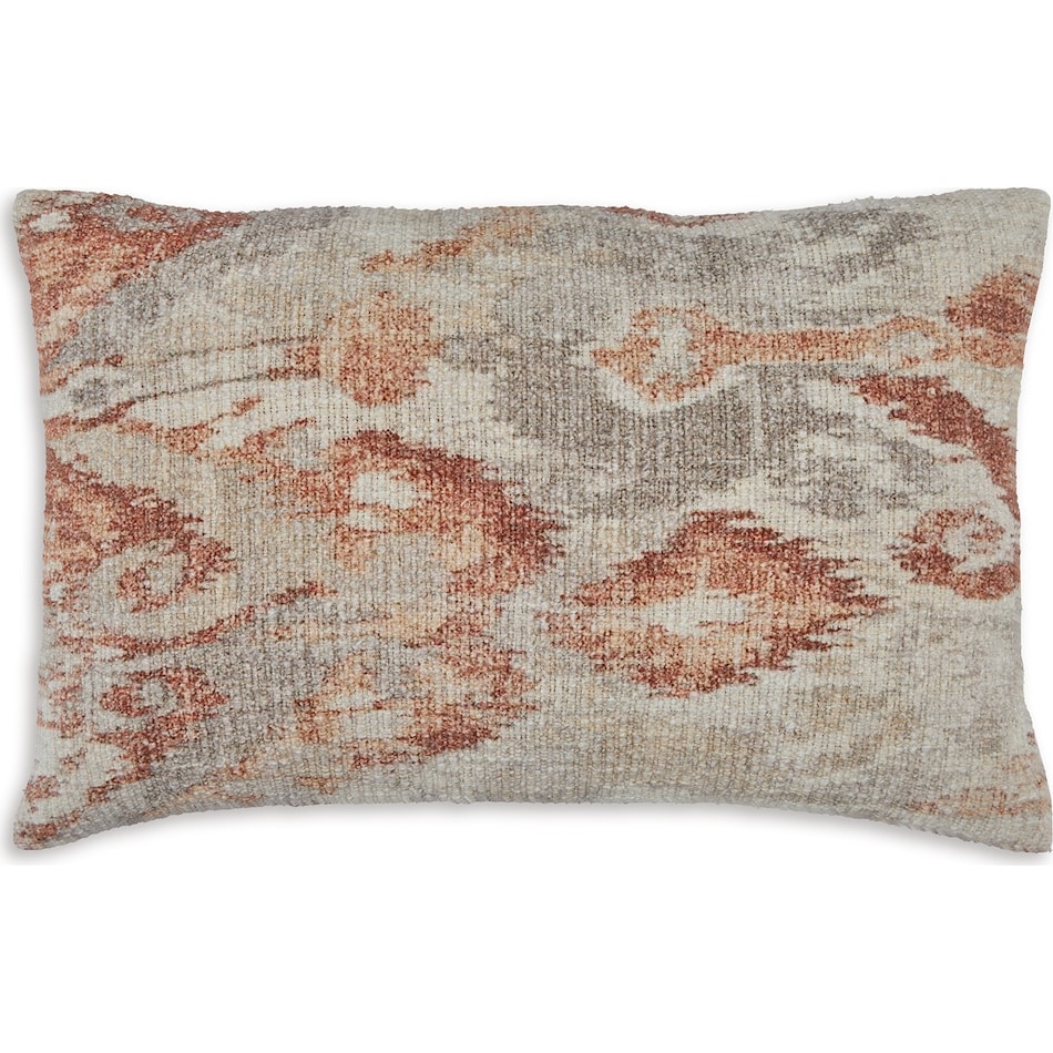 pillow rust grey white pillow   