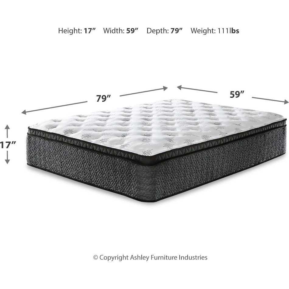 pinnacle eurotop with memory foam white mattress king   