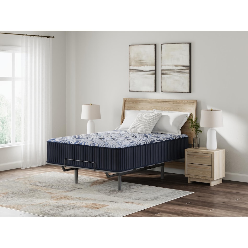 pinnacle firm luxe  blue mattress king   