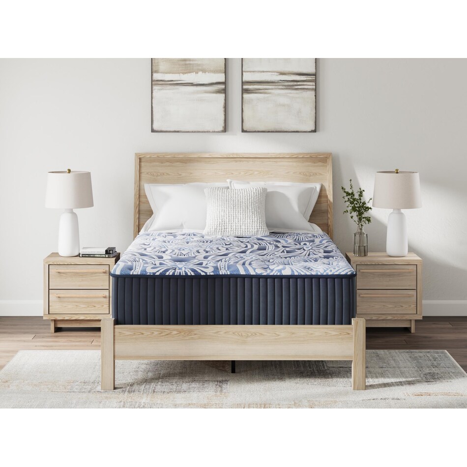 pinnacle firm luxe  blue mattress king   