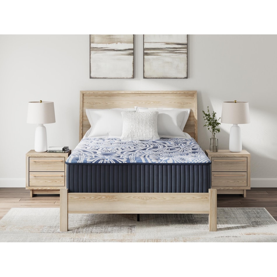 pinnacle firm luxe  blue mattress queen   