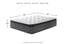pinnacle pillowtop with latex dimension schematic   