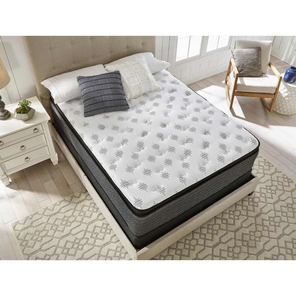 pinnacle pillowtop with latex white mattress king   