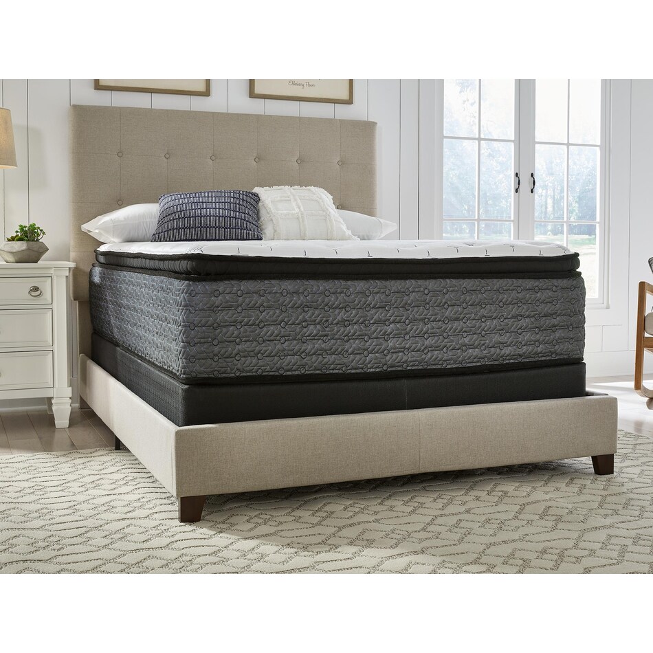 pinnacle pillowtop with latex white mattress king   
