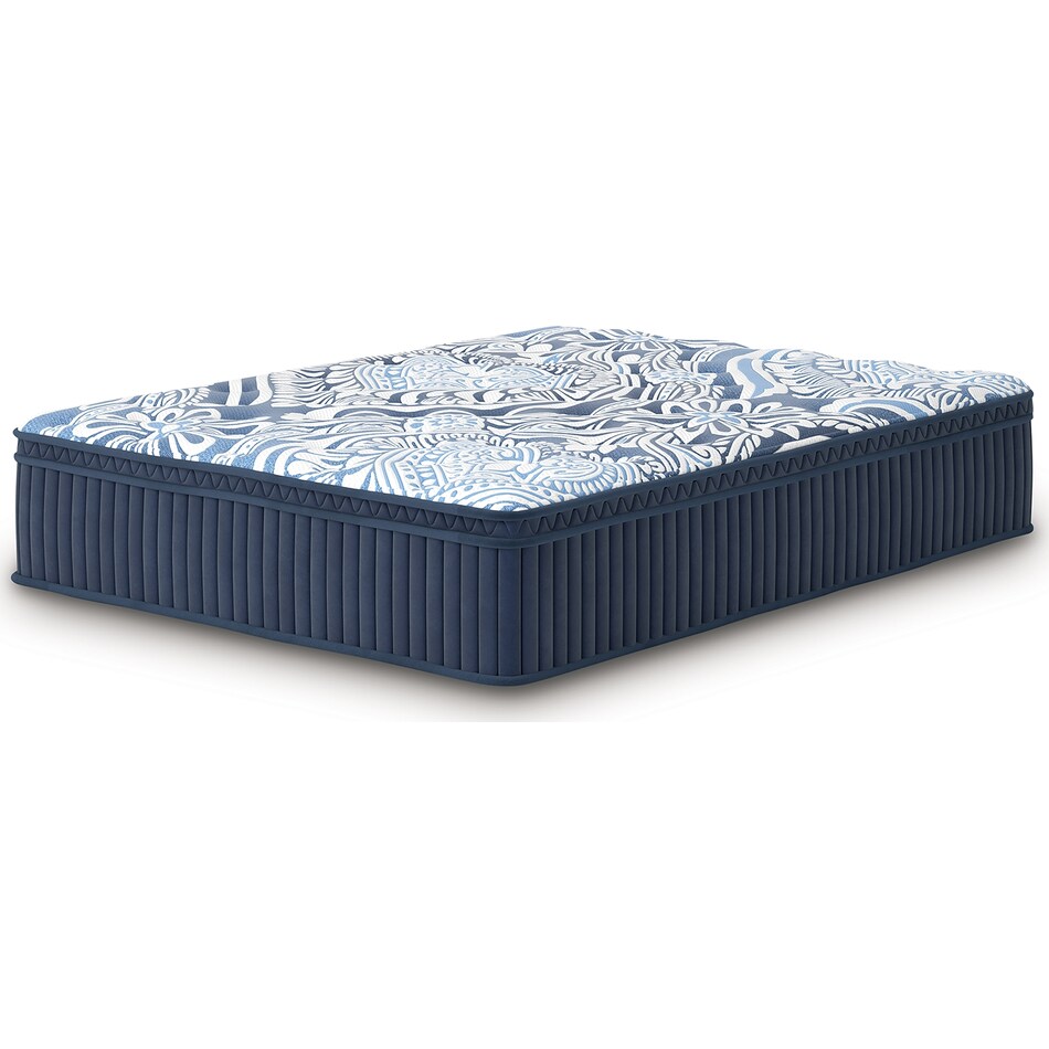 pinnacle plush luxe  blue mattress king   