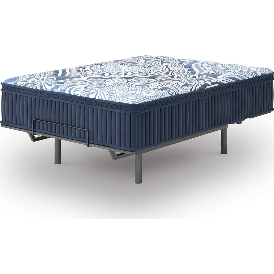pinnacle plush luxe  blue mattress king   