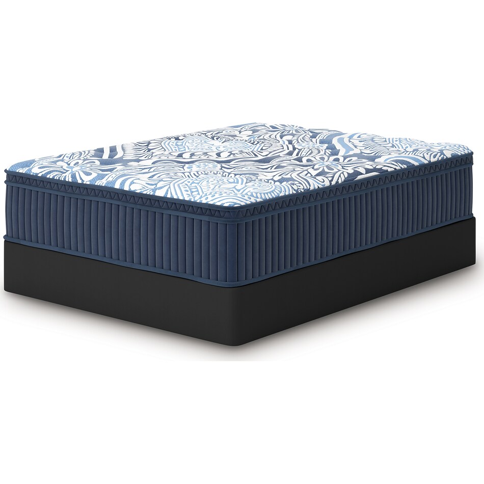 pinnacle plush luxe  blue mattress king   