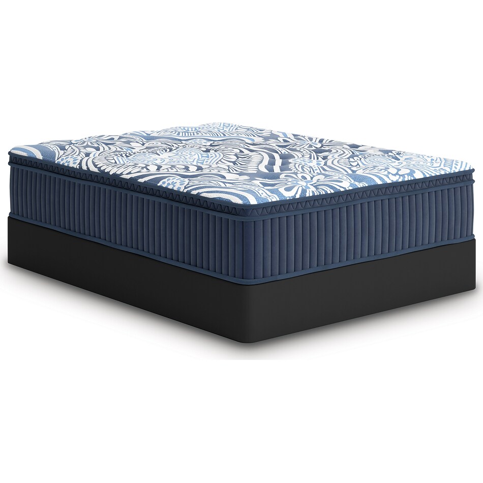 pinnacle plush luxe  blue mattress king   