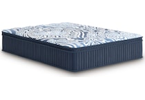 pinnacle plush luxe  blue mattress king   